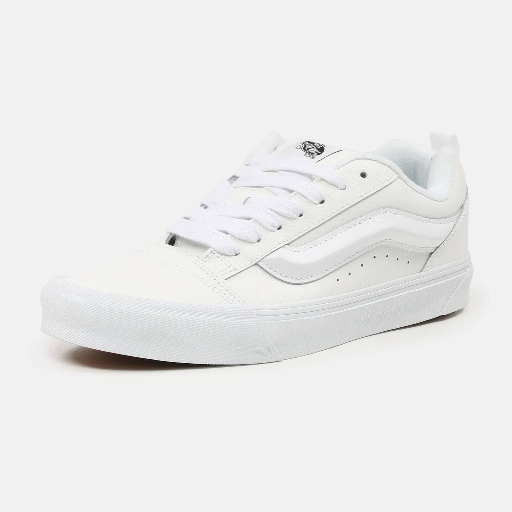 VANS Knu Skool Leather Sneaker - White - Blowout Skateshop