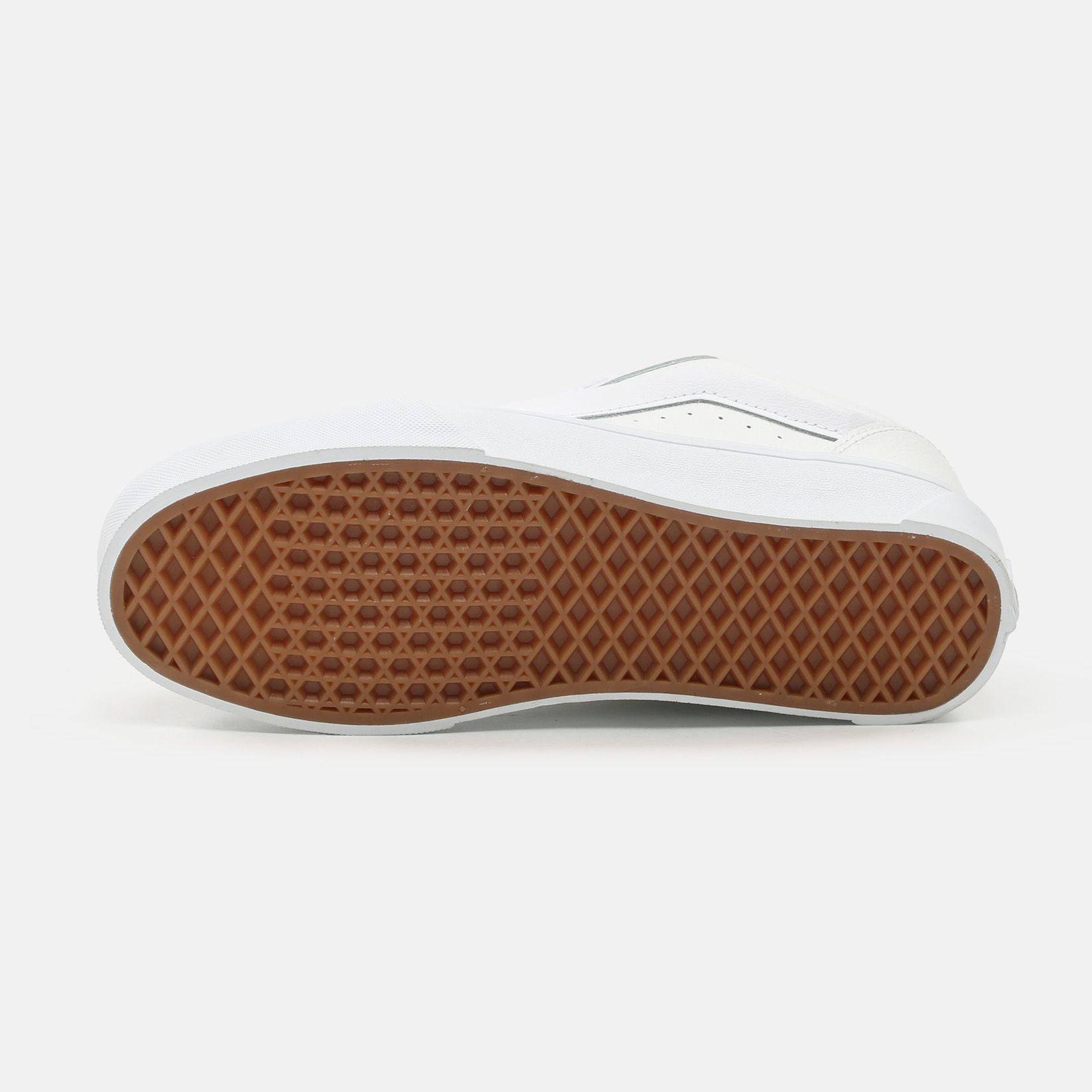 VANS Knu Skool Leather Sneaker - White - Blowout Skateshop