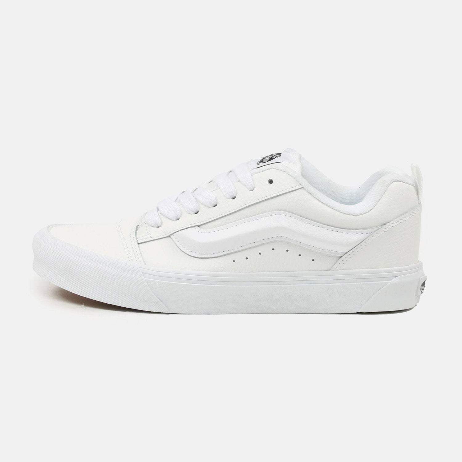 VANS Knu Skool Leather Sneaker - White - Blowout Skateshop