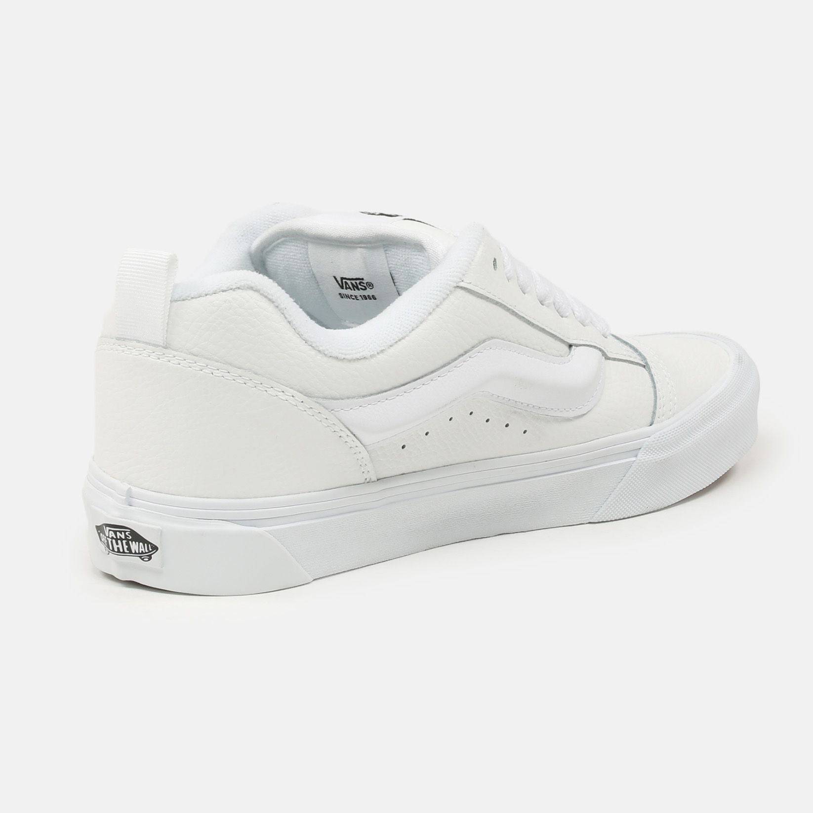 VANS Knu Skool Leather Sneaker - White - Blowout Skateshop