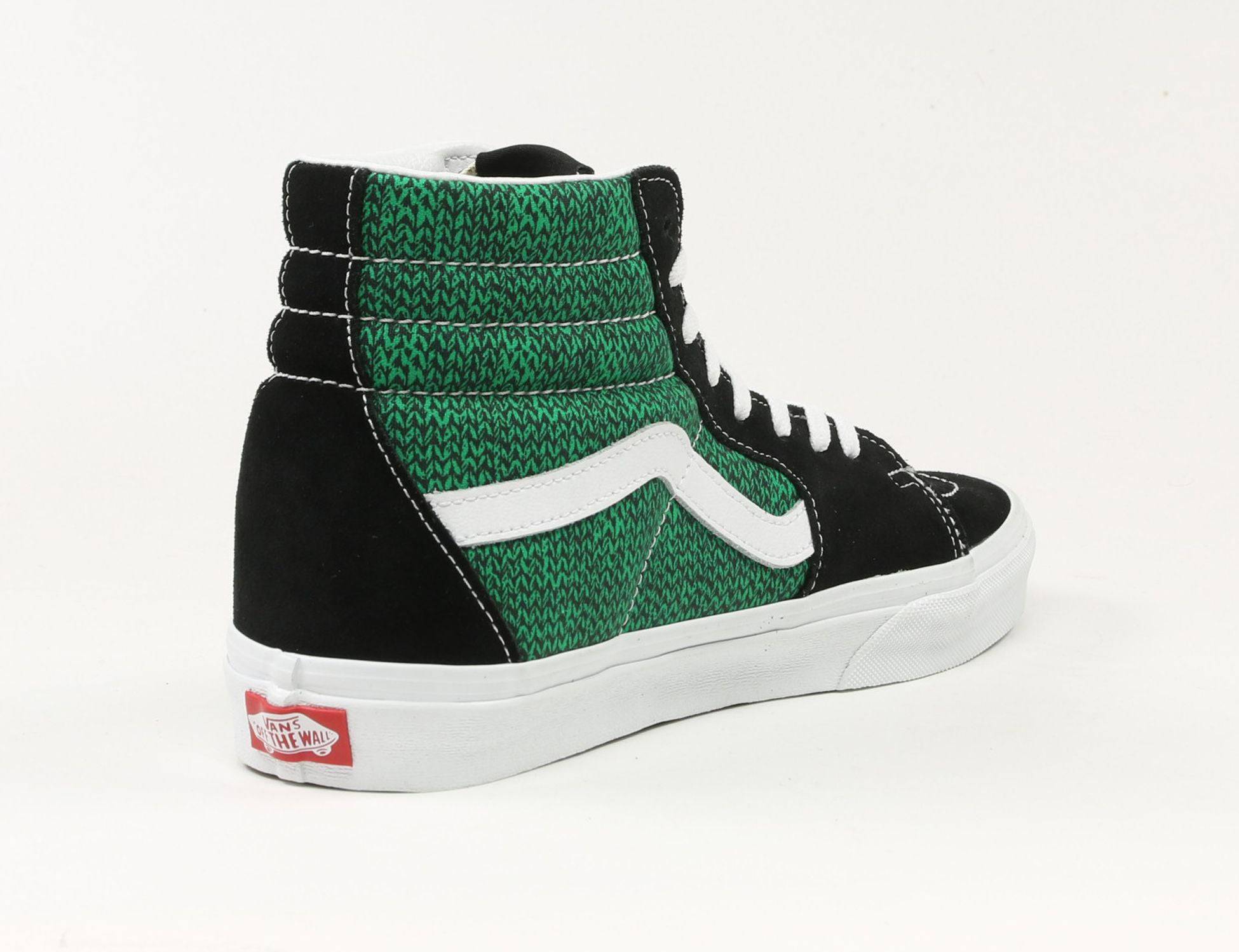 VANS Sk8-Hi Sweater Weather Sneaker - Black / Green - Blowout Skateshop