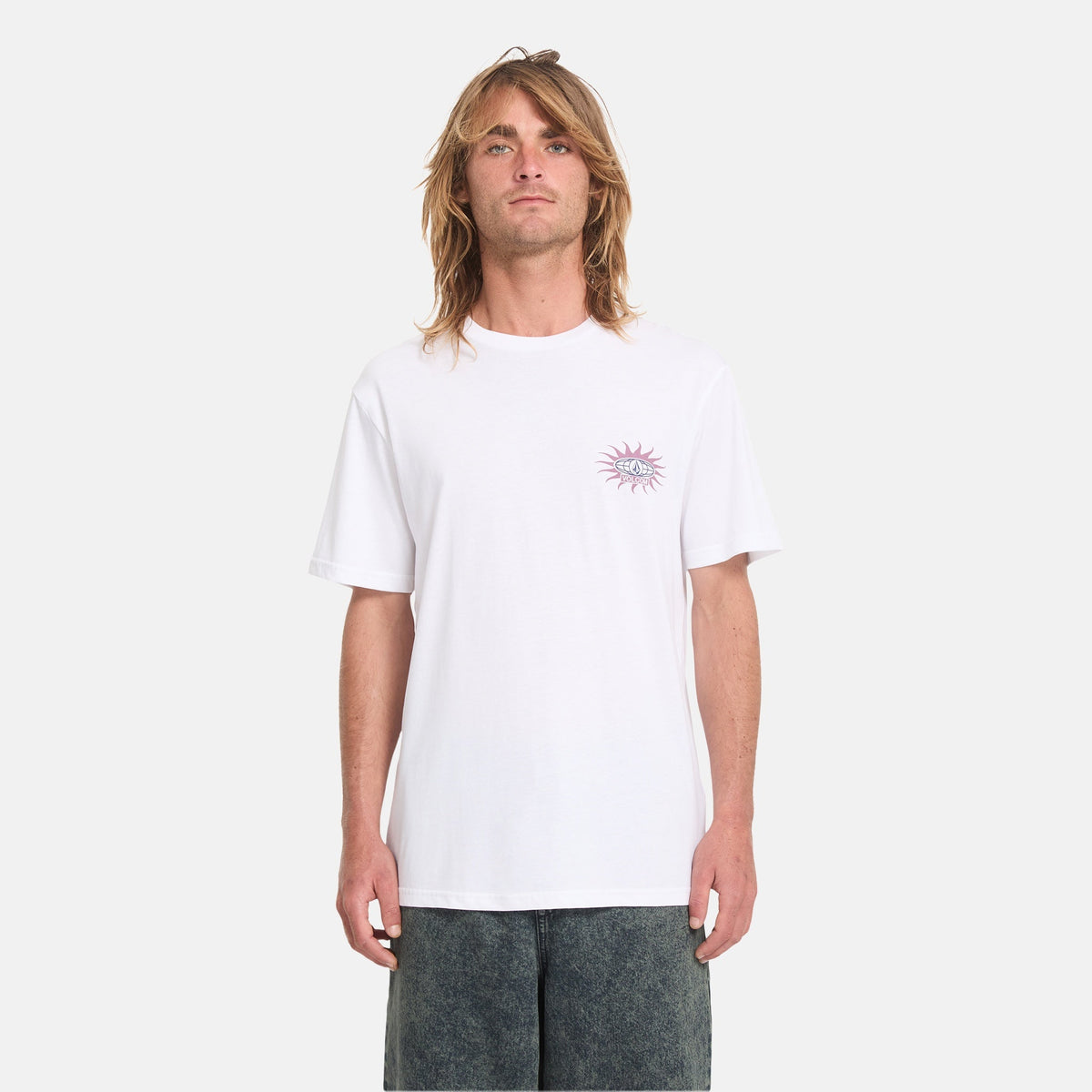 Volcom Sunlog T-Shirt - White, Vorderansicht