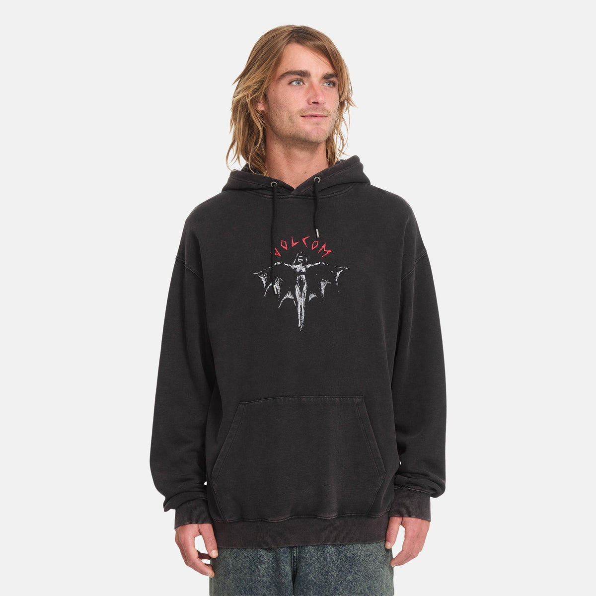 Volcom Wrong Angel Hoodie - Light Acid Black, Vorderansicht