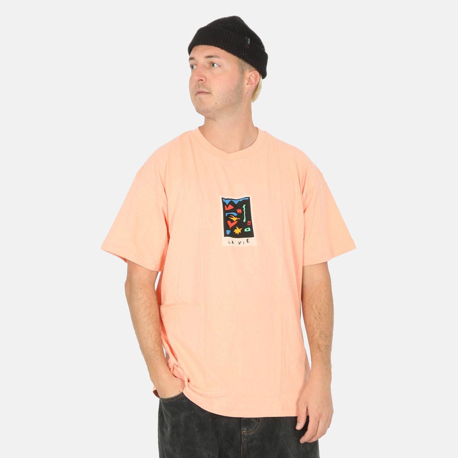 Volcom Arthur Longo 3 T-Shirt - Salmon - Blowout Skateshop