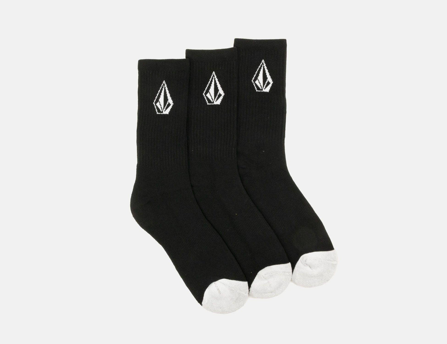 Volcom Full Stone 3-Pack Socke - Black - Blowout Skateshop