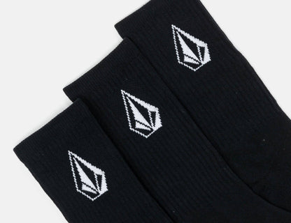 Volcom Full Stone 3-Pack Socke - Black - Blowout Skateshop