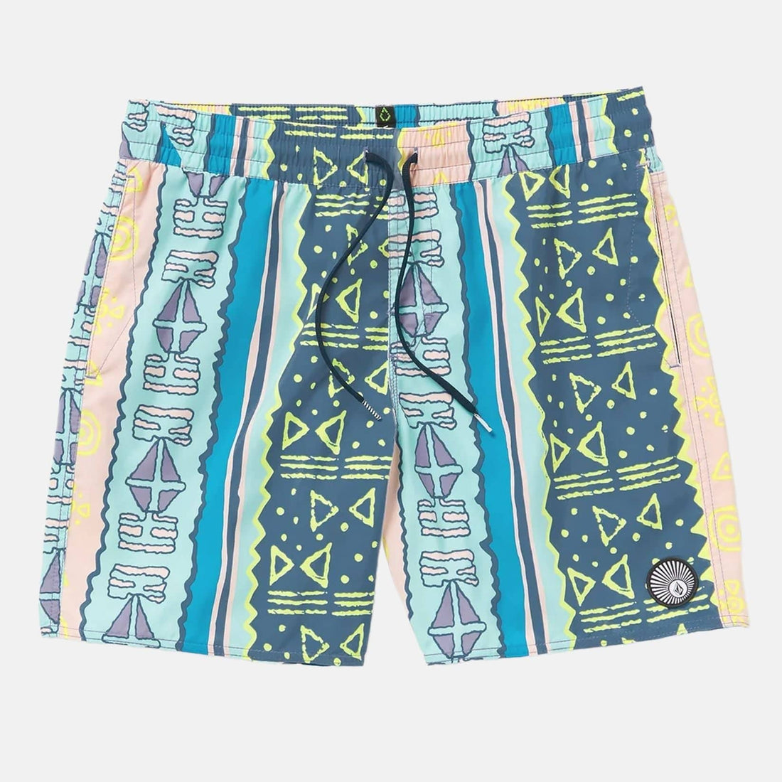 Volcom Lido Print Trunk 17 - Crete Blue - Blowout Skateshop