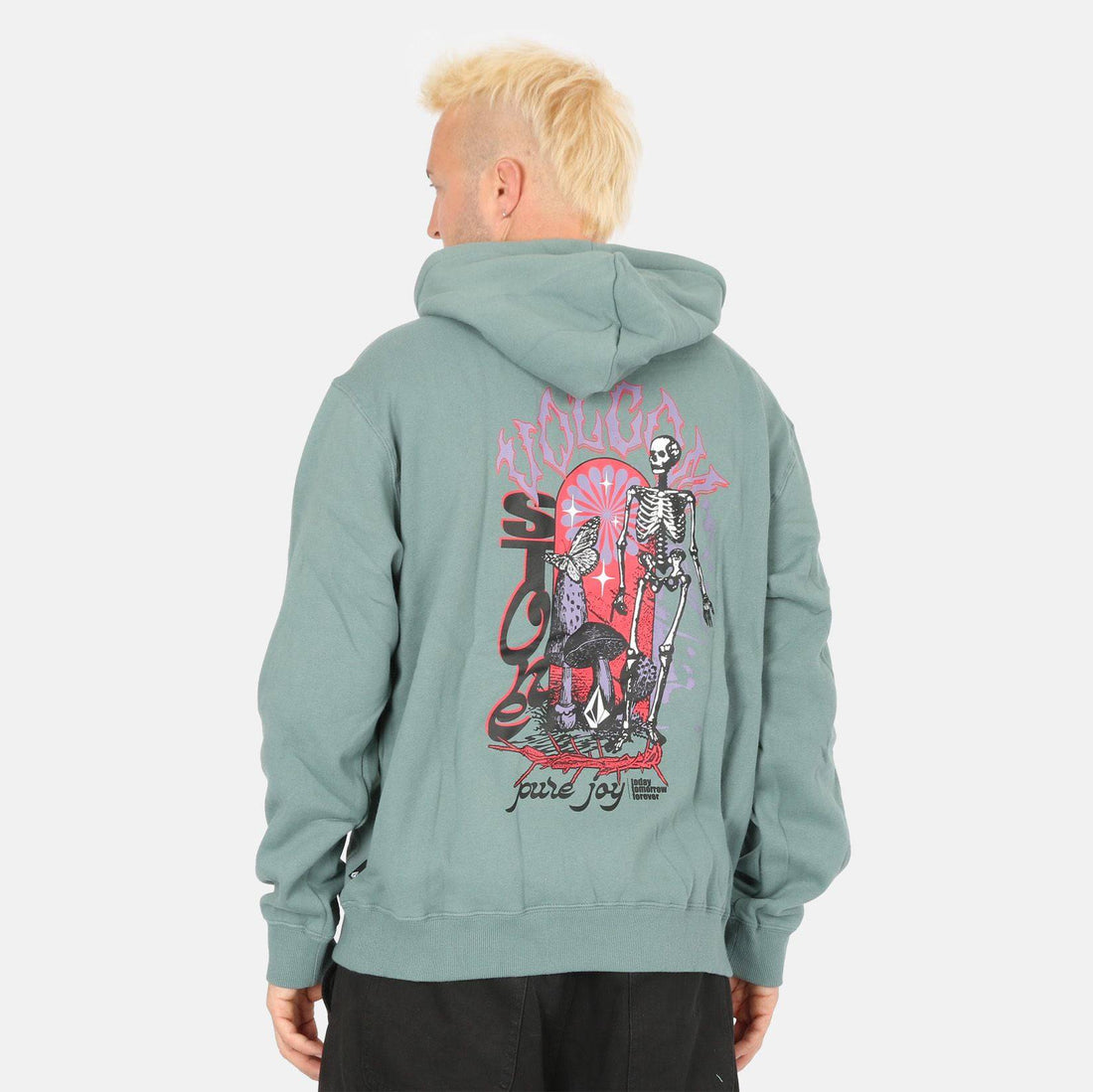 Volcom Produce Hoodie - Service Blue - Blowout Skateshop