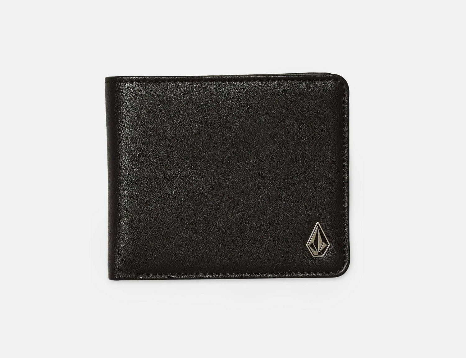 Volcom Slim Stone Large Wallet - Black - Blowout Skateshop