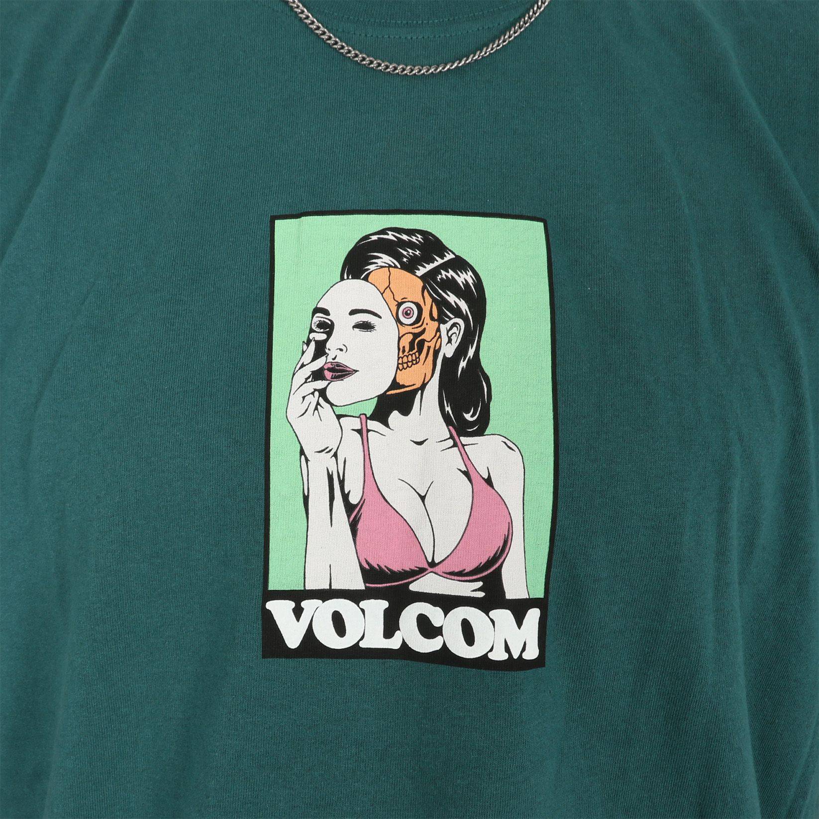 Volcom Underfaced T-Shirt- Evergreen - Blowout Skateshop