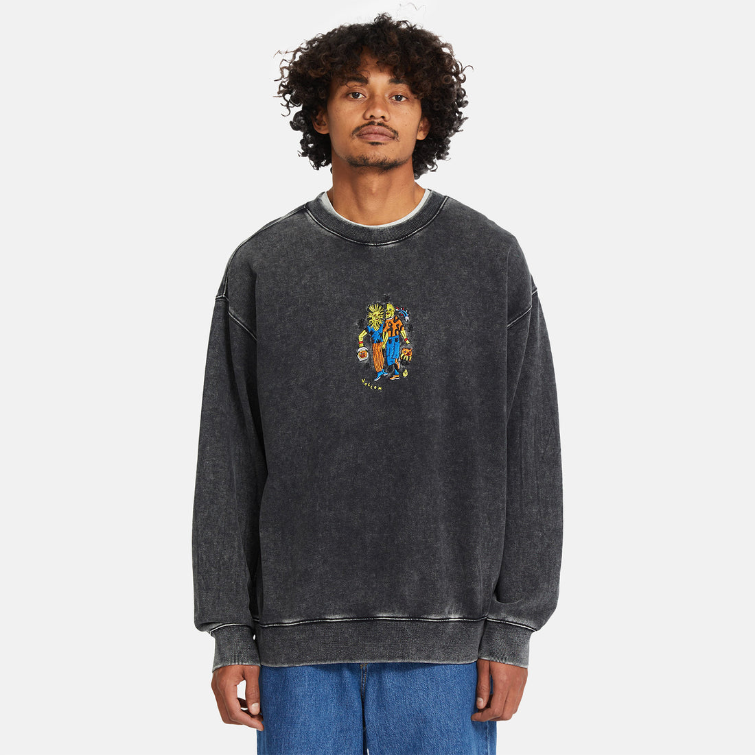 Volcom Bob Mollema Pullover - Light Acid Black Schwarz Bild 1