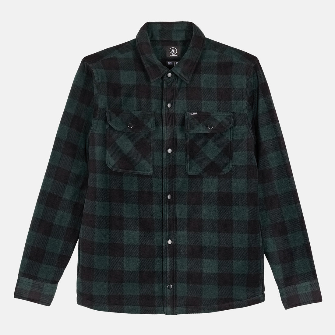 Volcom Bowered Fleece Hemd - Dark Green Grün Bild 1