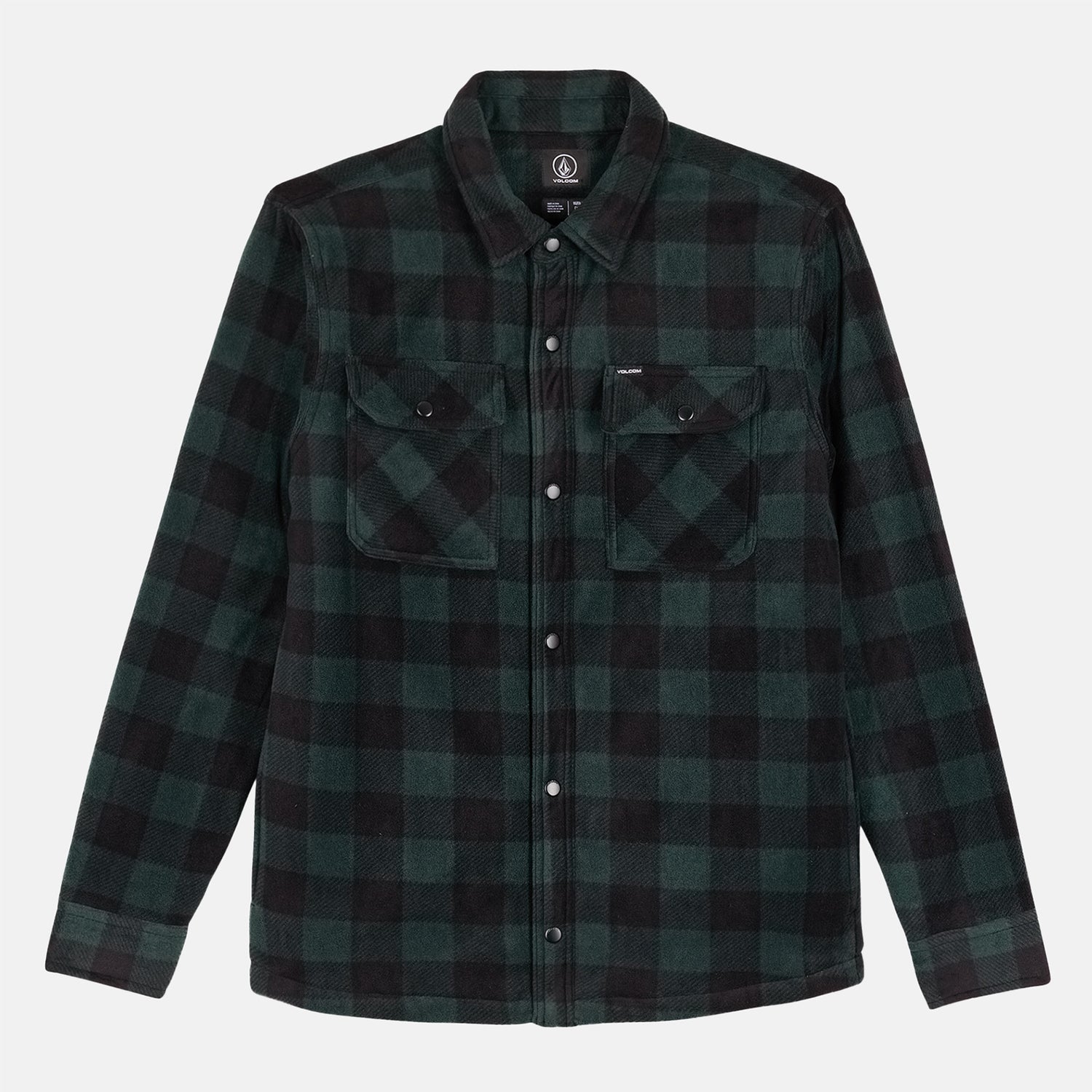 Volcom Bowered Fleece Hemd - Dark Green Grün Bild 1