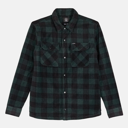 Volcom Bowered Fleece Hemd - Dark Green Grün Bild 1