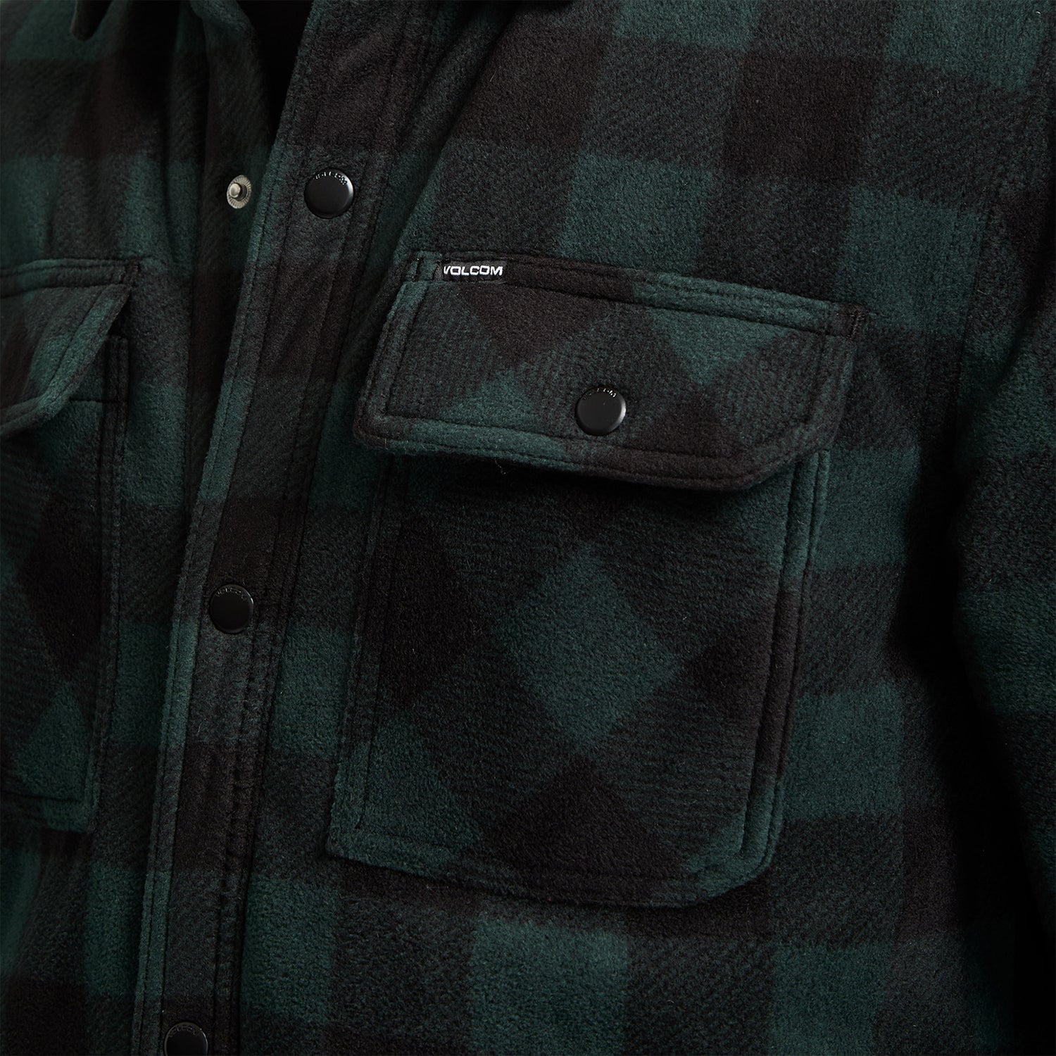 Volcom Bowered Fleece Hemd - Dark Green Grün Bild 3