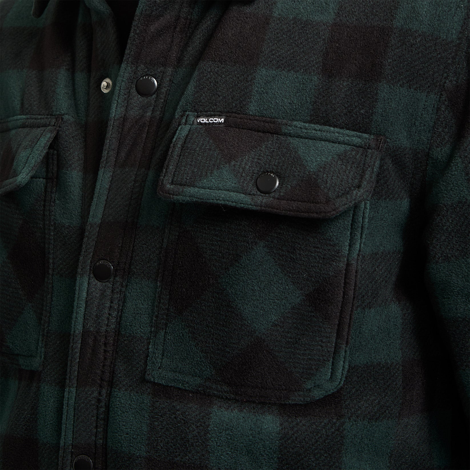 Volcom Bowered Fleece Hemd - Dark Green Grün Bild 3