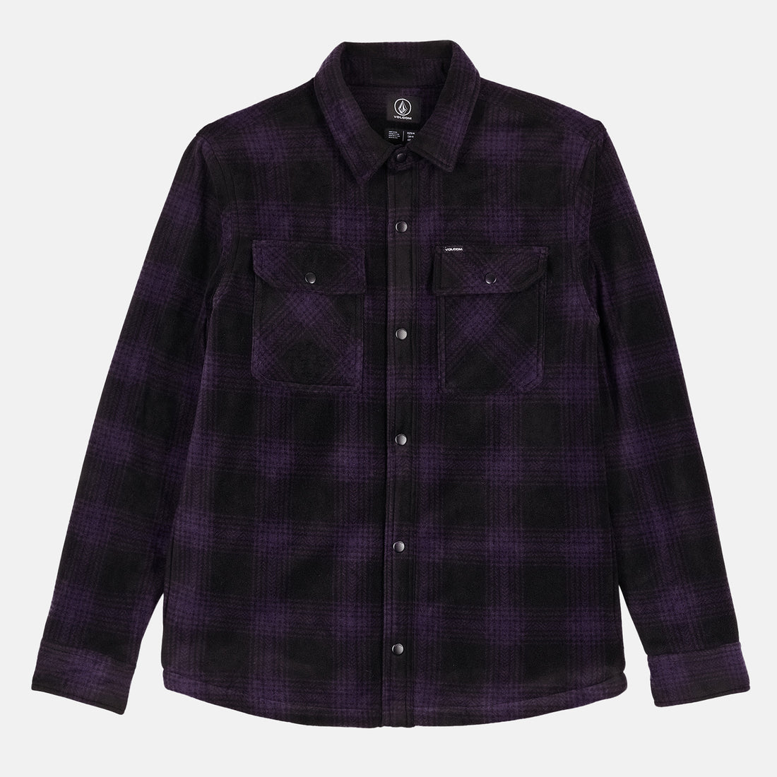 Volcom Bowered Fleece Hemd - Deep Purple Lila Bild 1