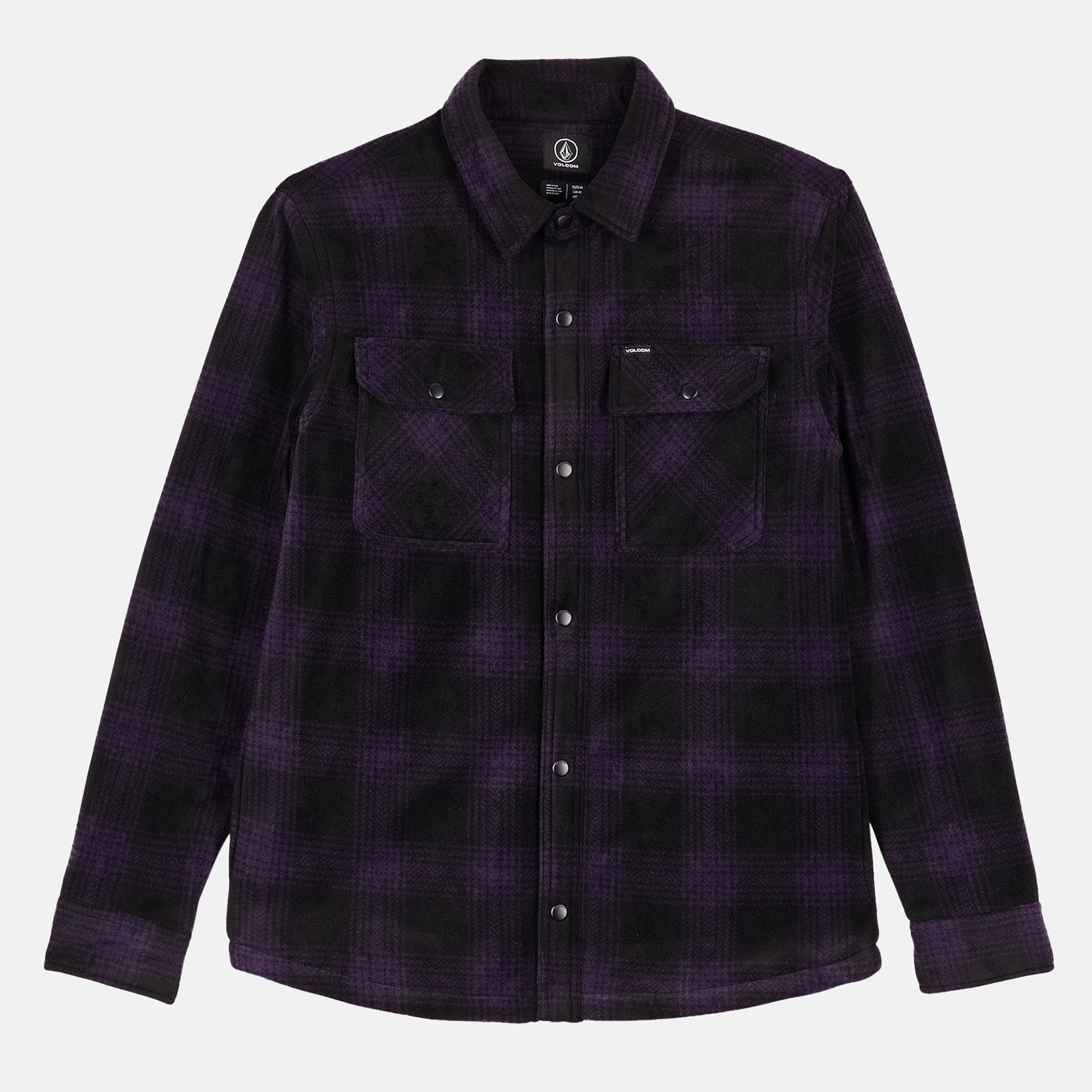 Volcom Bowered Fleece Hemd - Deep Purple Lila Bild 1