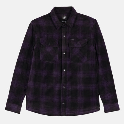 Volcom Bowered Fleece Hemd - Deep Purple Lila Bild 1