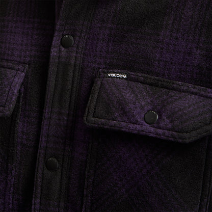 Volcom Bowered Fleece Hemd - Deep Purple Lila Bild 3
