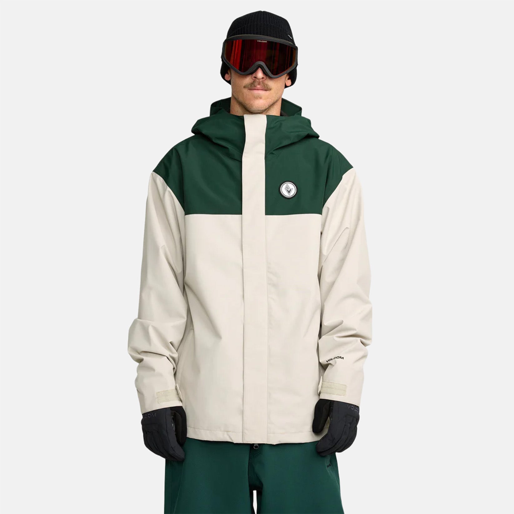 Volcom Buckthreeeighty Jacke - Stone Grau Bild 1