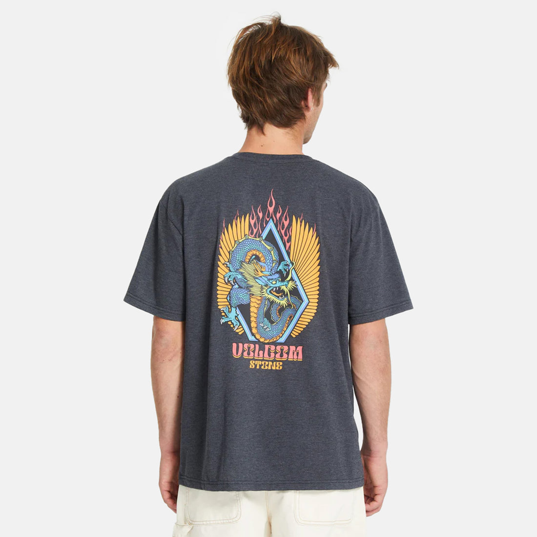 Volcom Draggin Stone T-Shirt - Heather Black Schwarz Bild 1