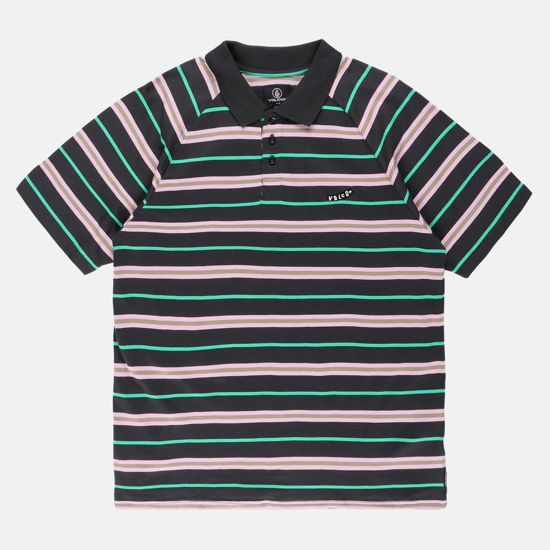 Volcom Edges Polo T-Shirt - Stealth Schwarz Bild 1