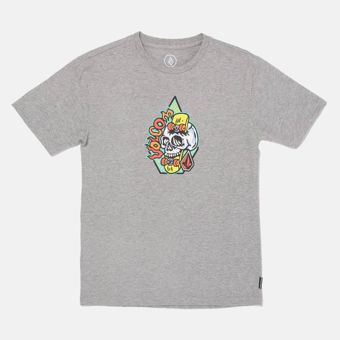 Volcom Skullskate Kids T-Shirt - Heather Grey Grau Bild 1