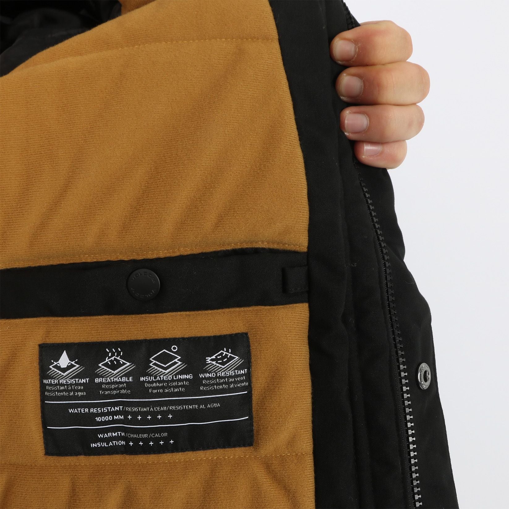 Volcom Stoke Stone 2 10k Jacke - Black Schwarz Bild 4