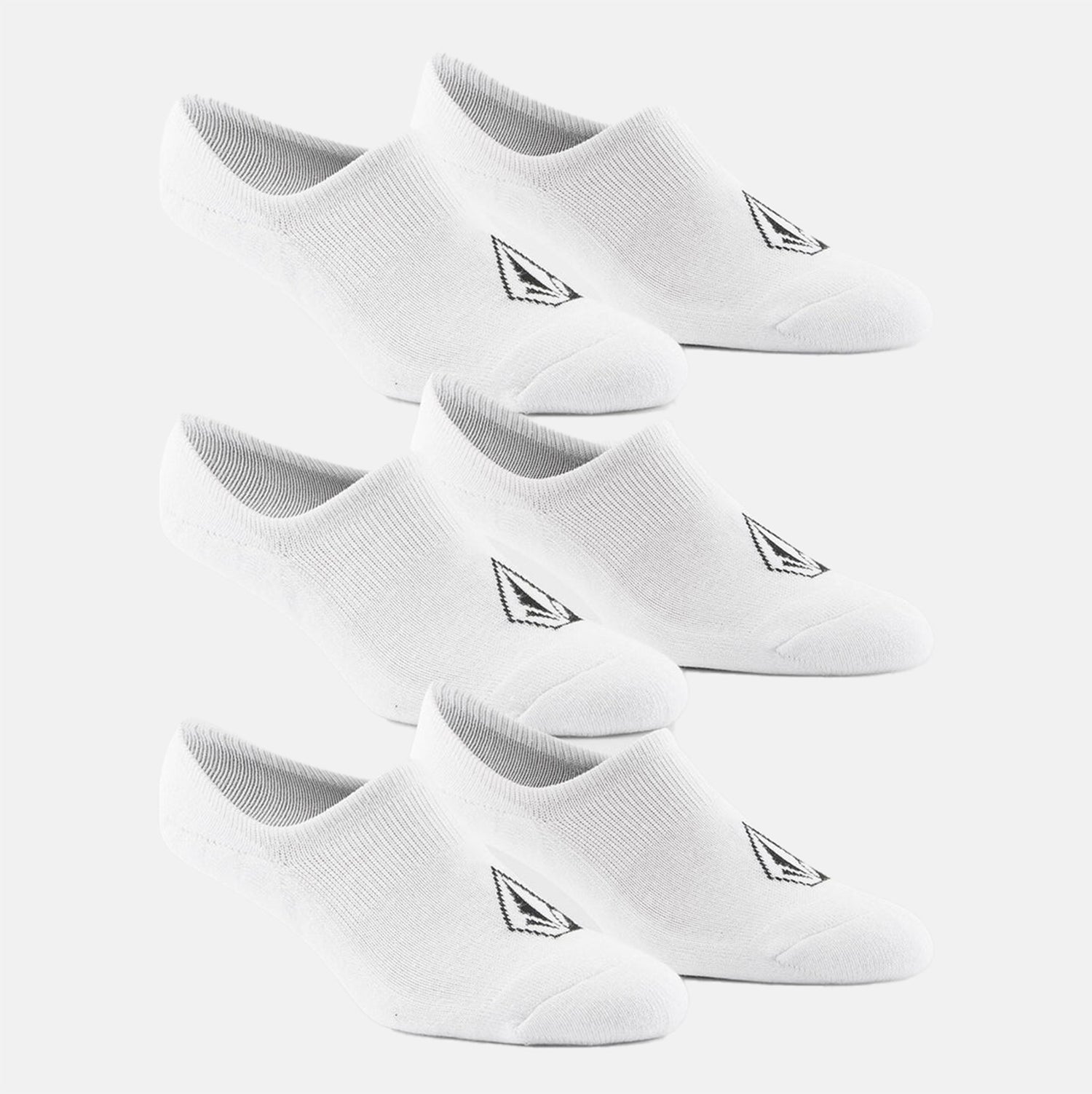Volcom Stones No Show Socke 3Pack - White Weiß Bild 1