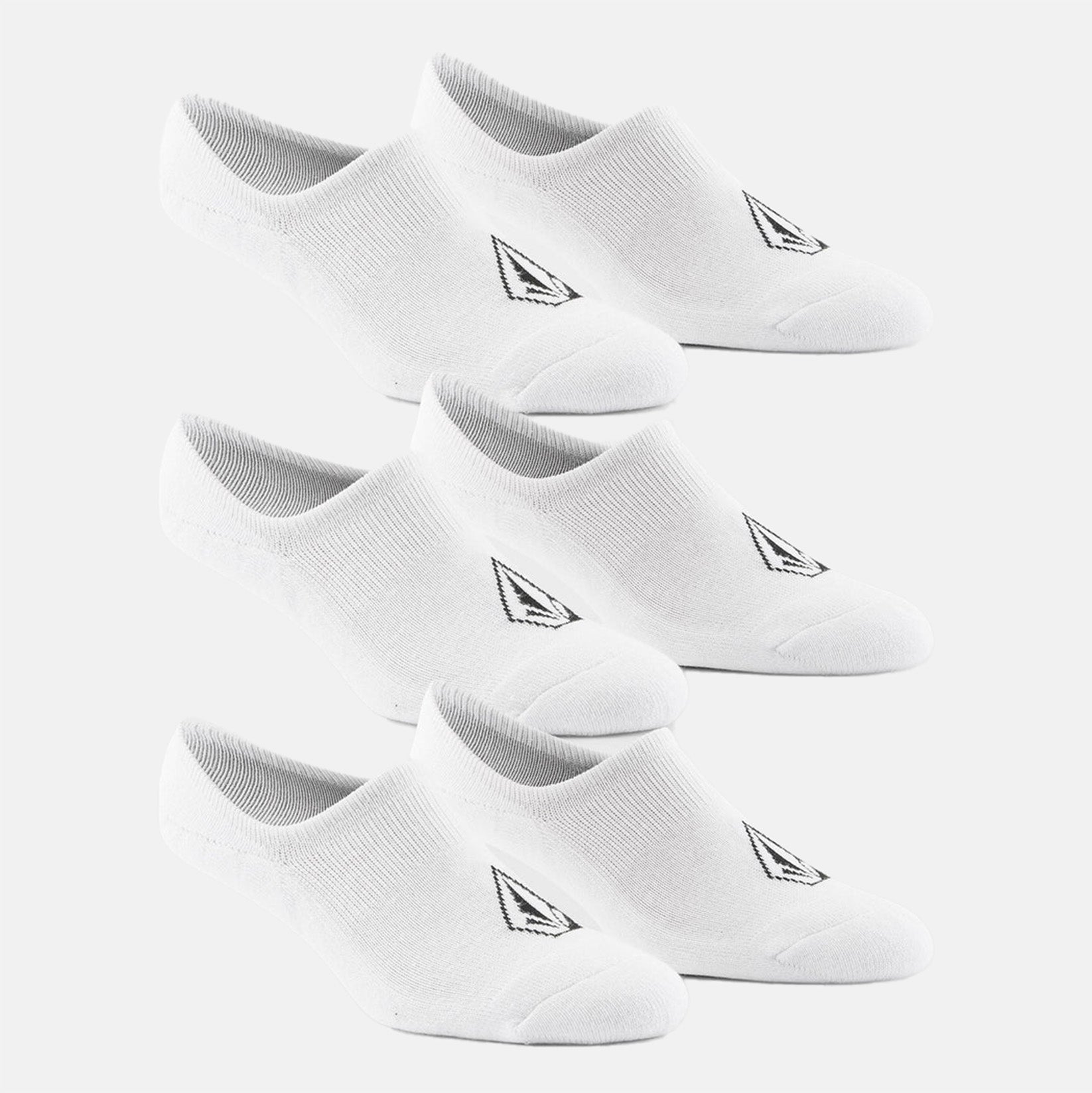 Volcom Stones No Show Socke 3Pack - White Weiß Bild 1