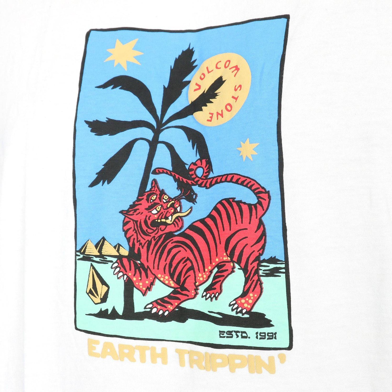 Volcom Tarot Tiger T-Shirt - Off White Weiß Bild 3