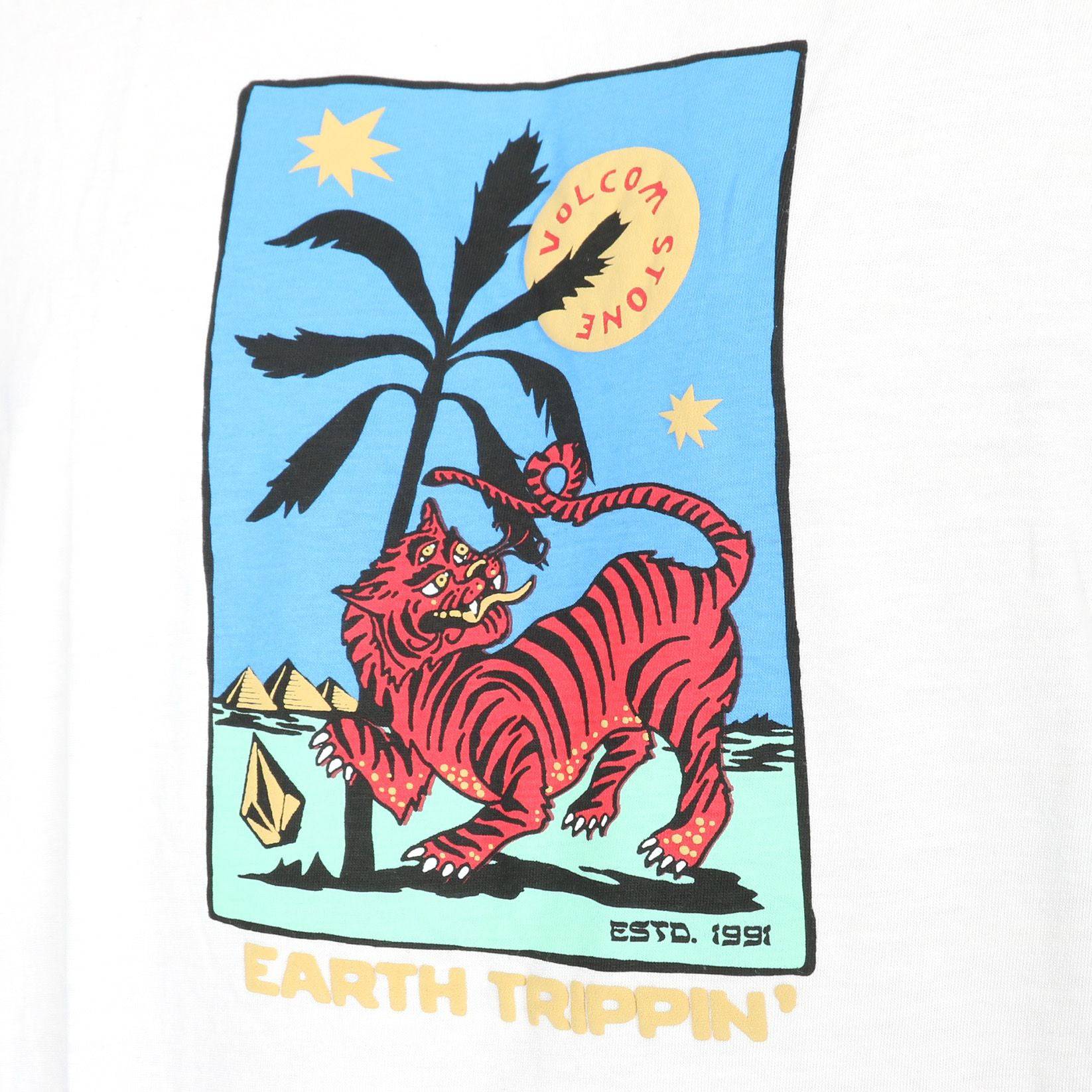 Volcom Tarot Tiger T-Shirt - Off White Weiß Bild 3