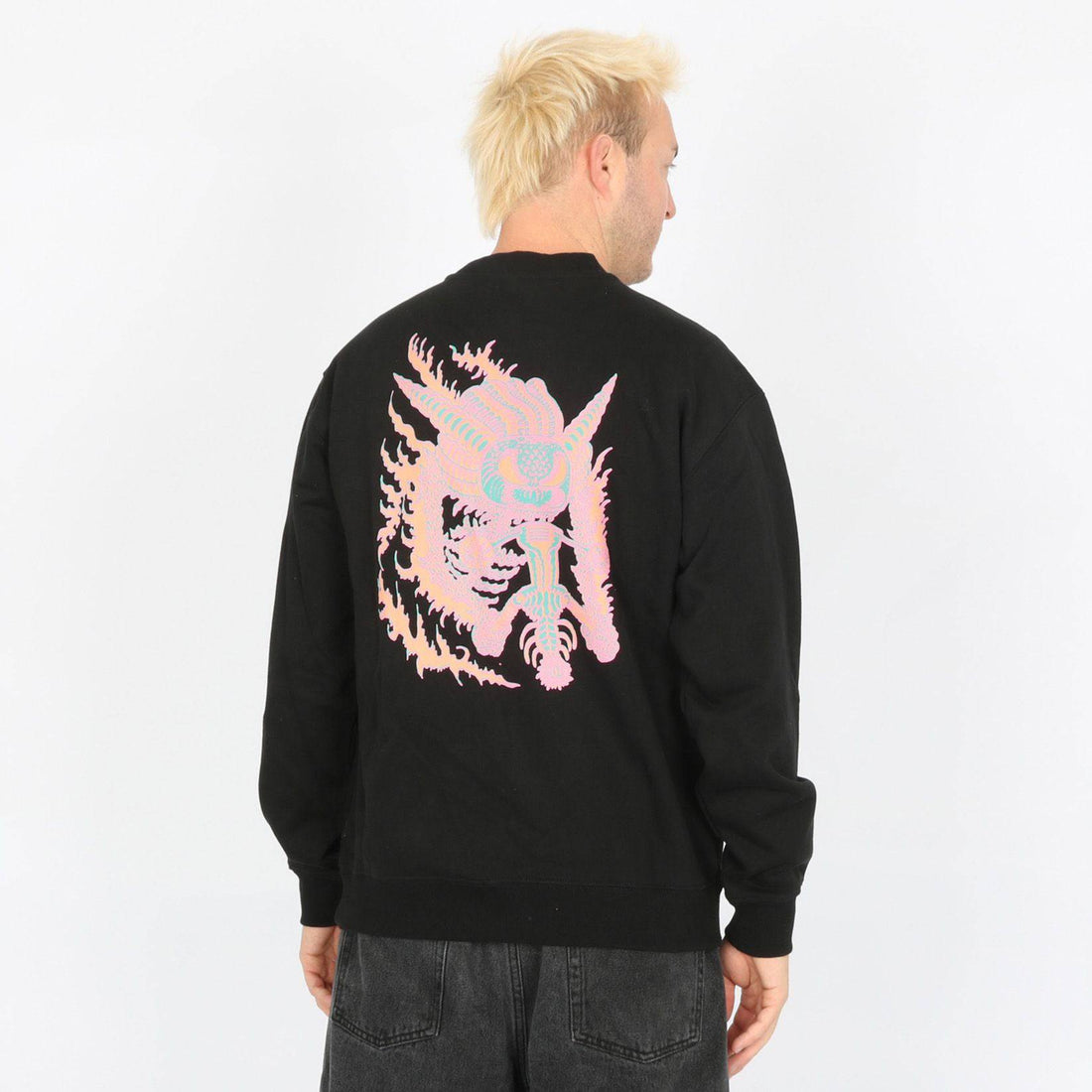 Volcom Tetsunori Fleece Crew - Black Schwarz Bild 2
