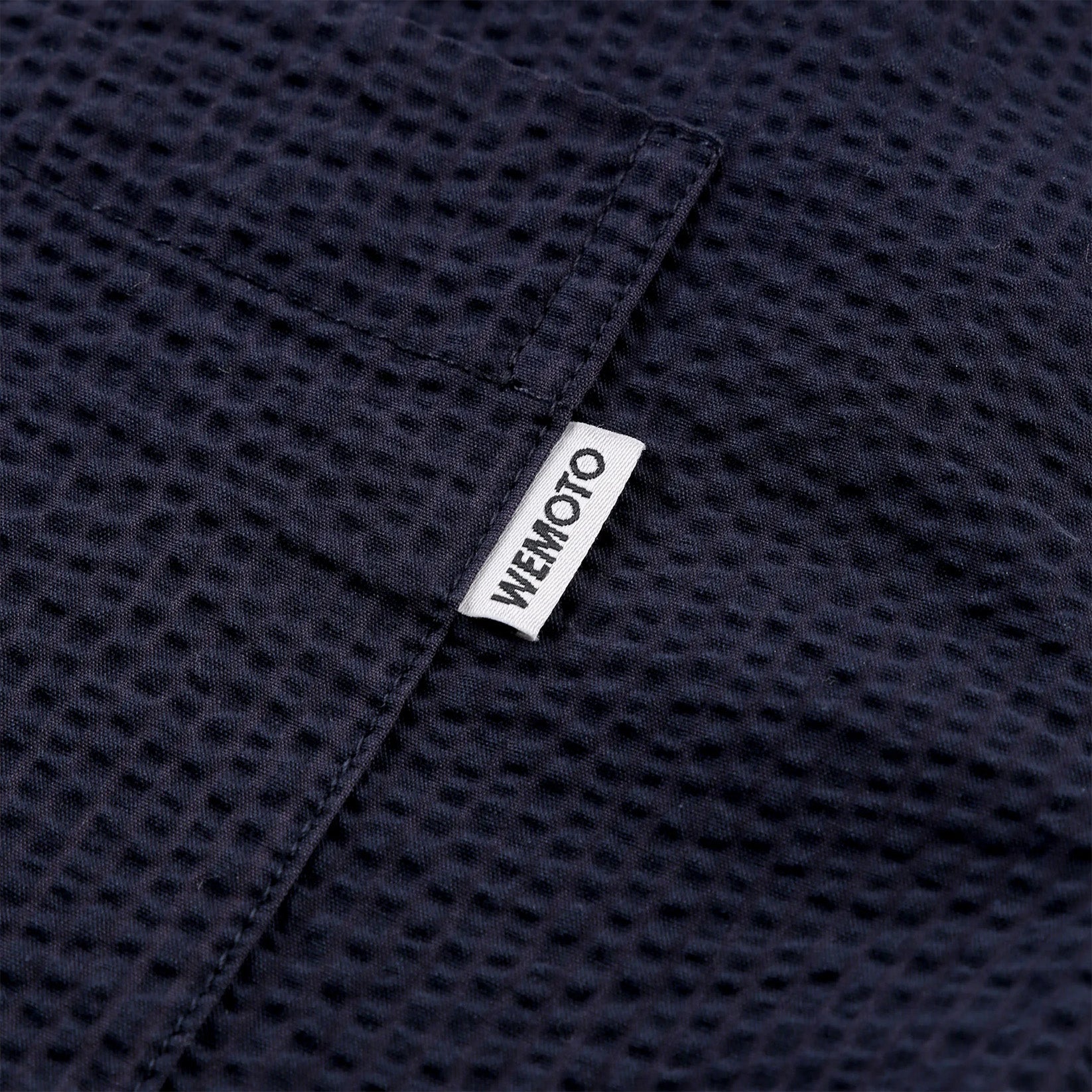 Wemoto Walker Seersucker S/S Hemd  - Dak Navy Blau Bild 2