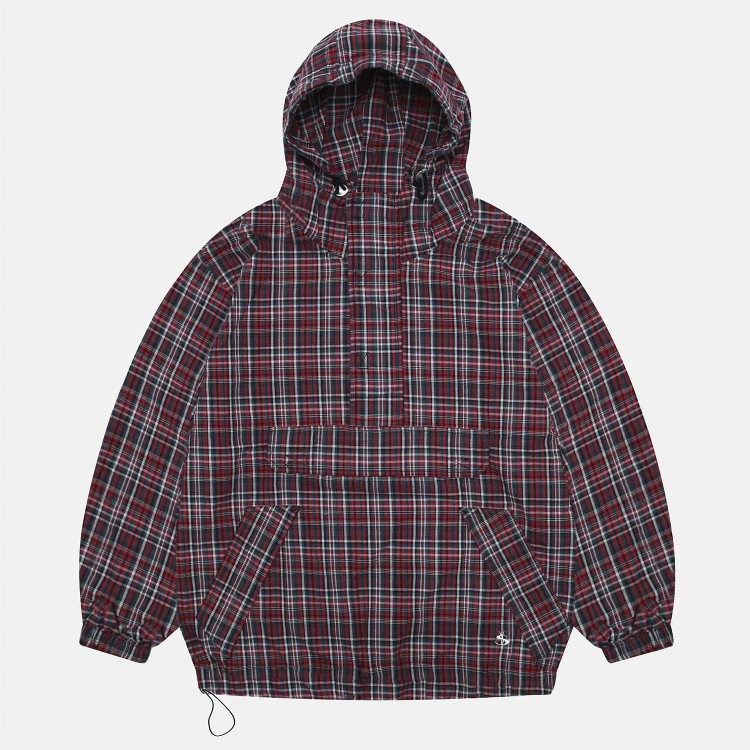 Yardsale Plaid Pullover Jacke - Black / Red - Blowout Skateshop