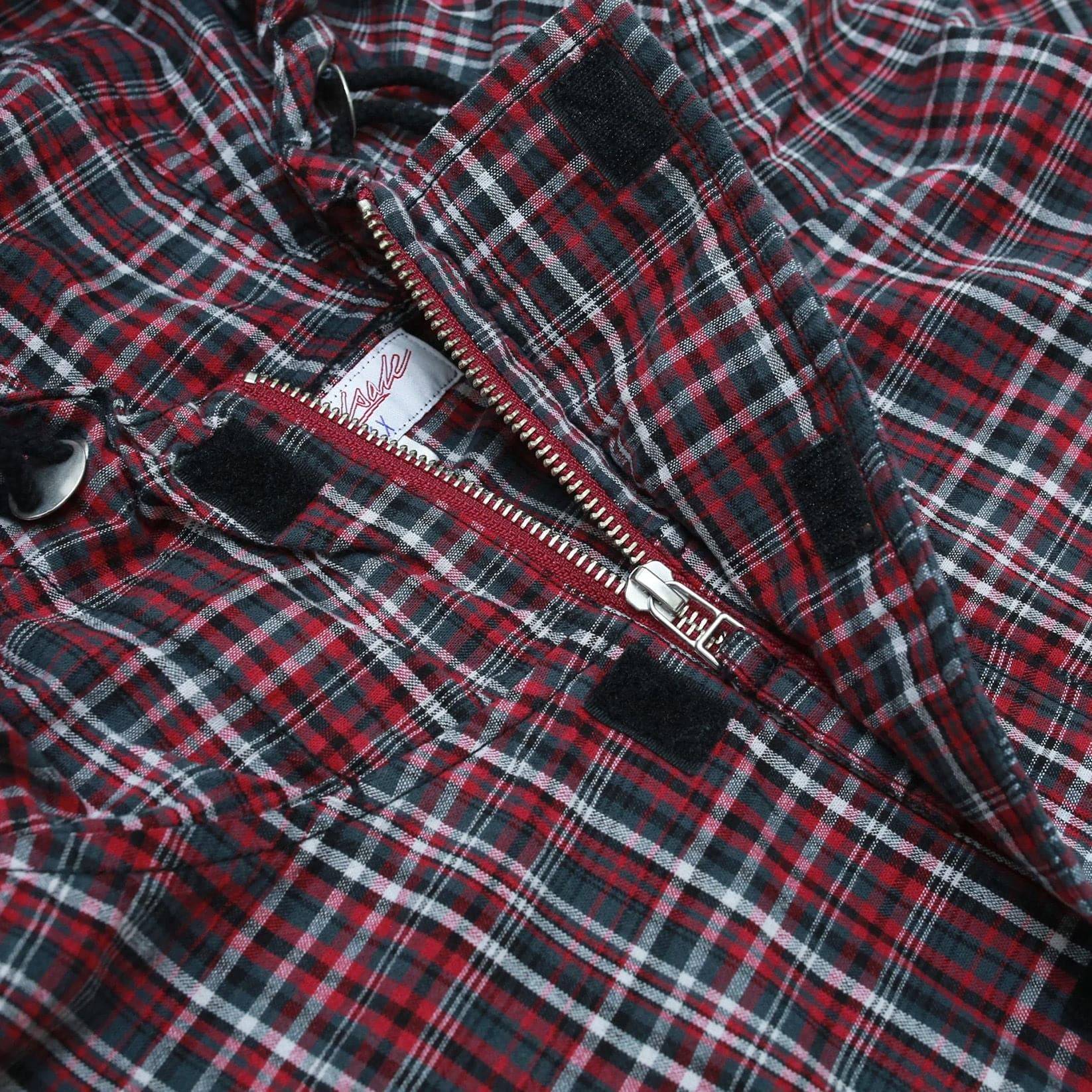 Yardsale Plaid Pullover Jacke - Black / Red - Blowout Skateshop