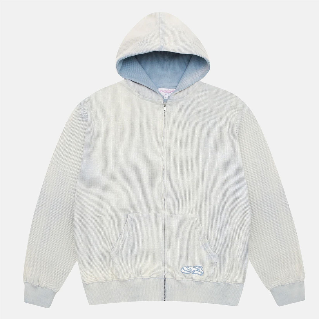 Yardsale Bleached Waffle Hoodie - Blue Bild 1