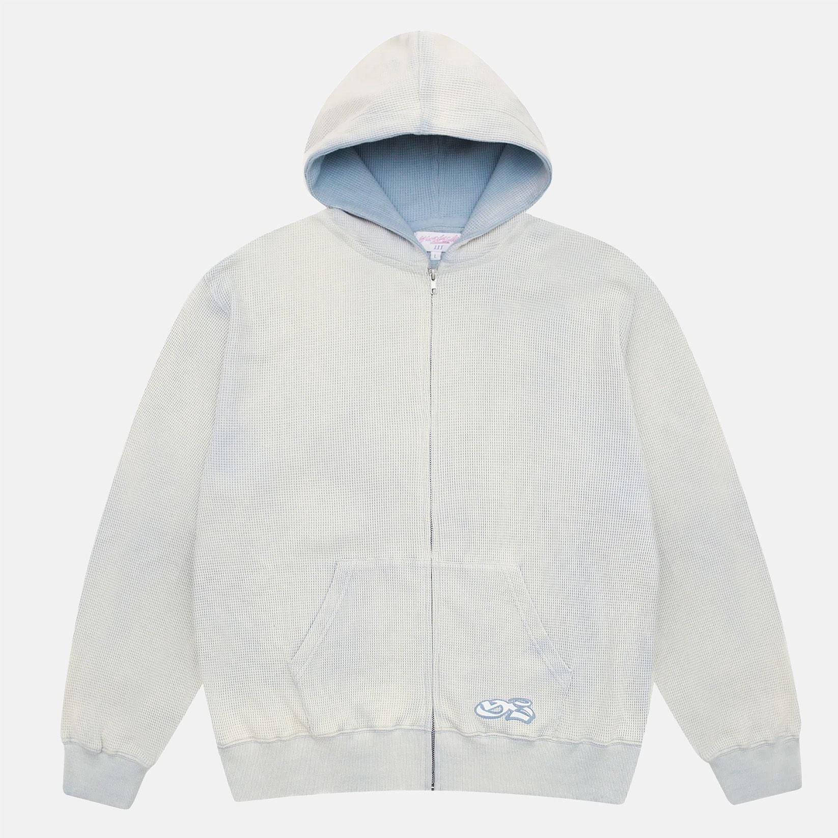 Yardsale Bleached Waffle Hoodie - Blue Bild 1
