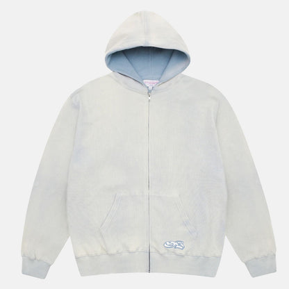 Yardsale Bleached Waffle Hoodie - Blue Bild 1