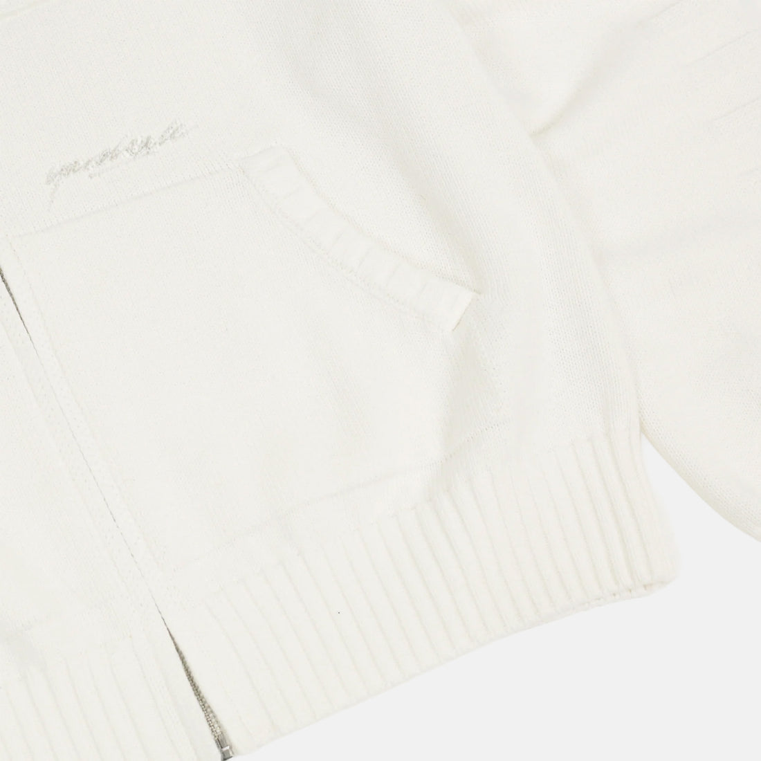 Yardsale Faldo Knitted Full Zip - Cream Weiß Bild 2