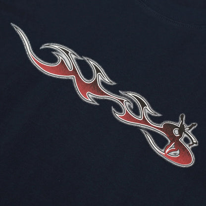Yardsale Phantasy Flame T-Shirt - Navy Blau Bild 2