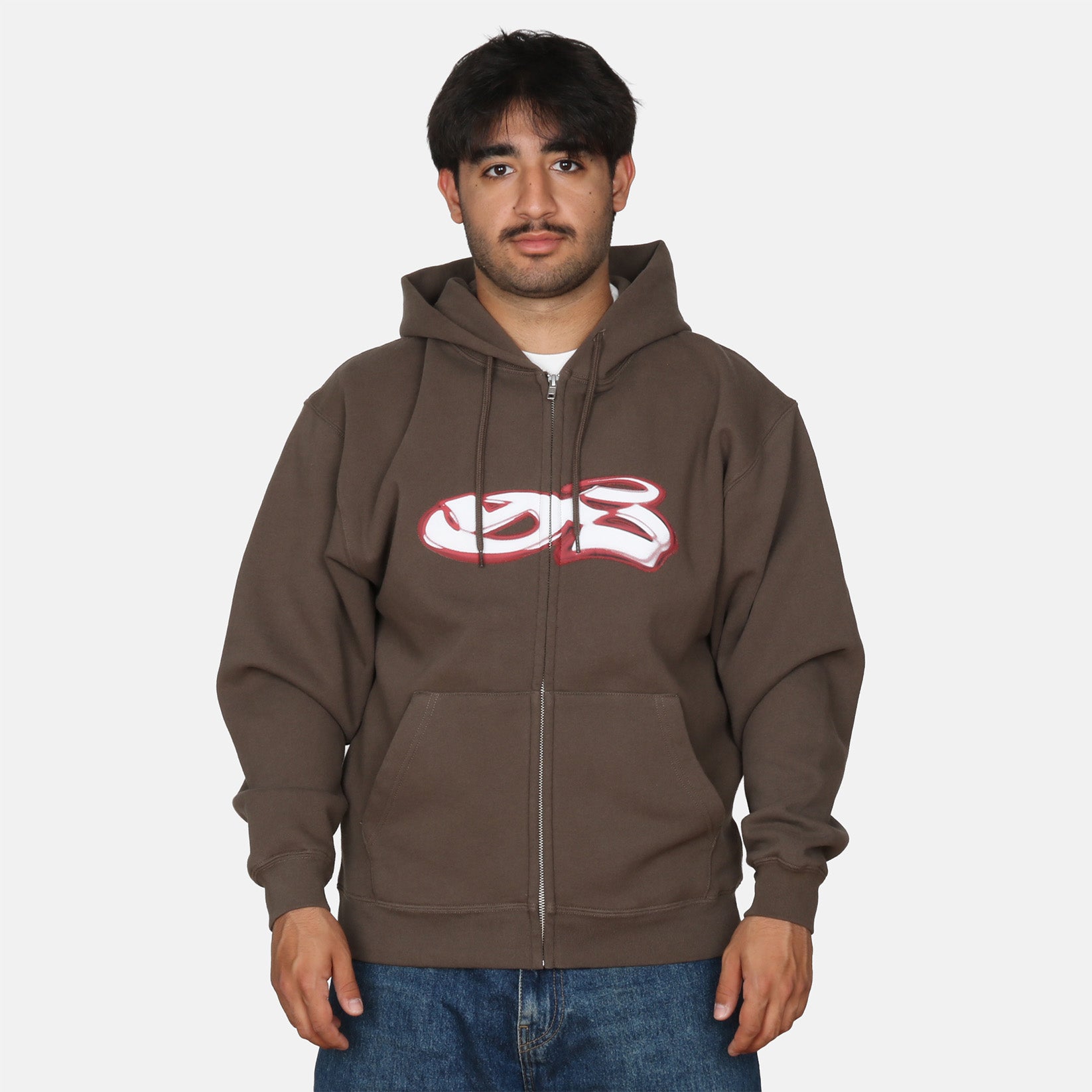 Yardsale Spray Zip-Hoodie - Brown Braun Bild 1