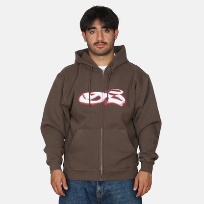 Yardsale Spray Zip-Hoodie - Brown Braun Bild 1