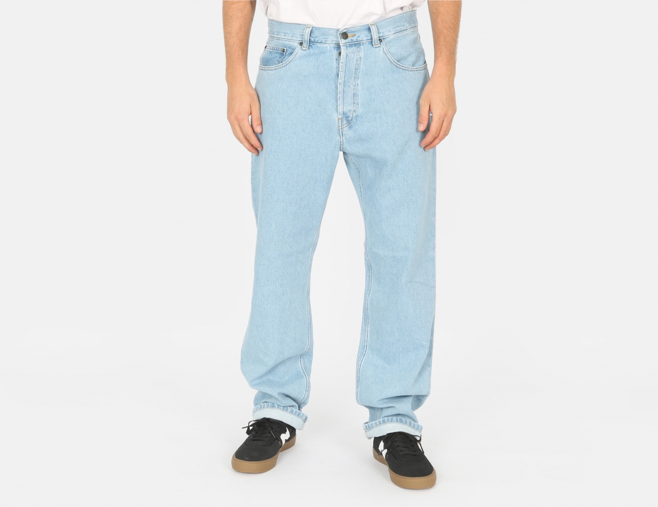 Carhartt WIP Nolan Relaxed Straight Jeans - Blue Bleached