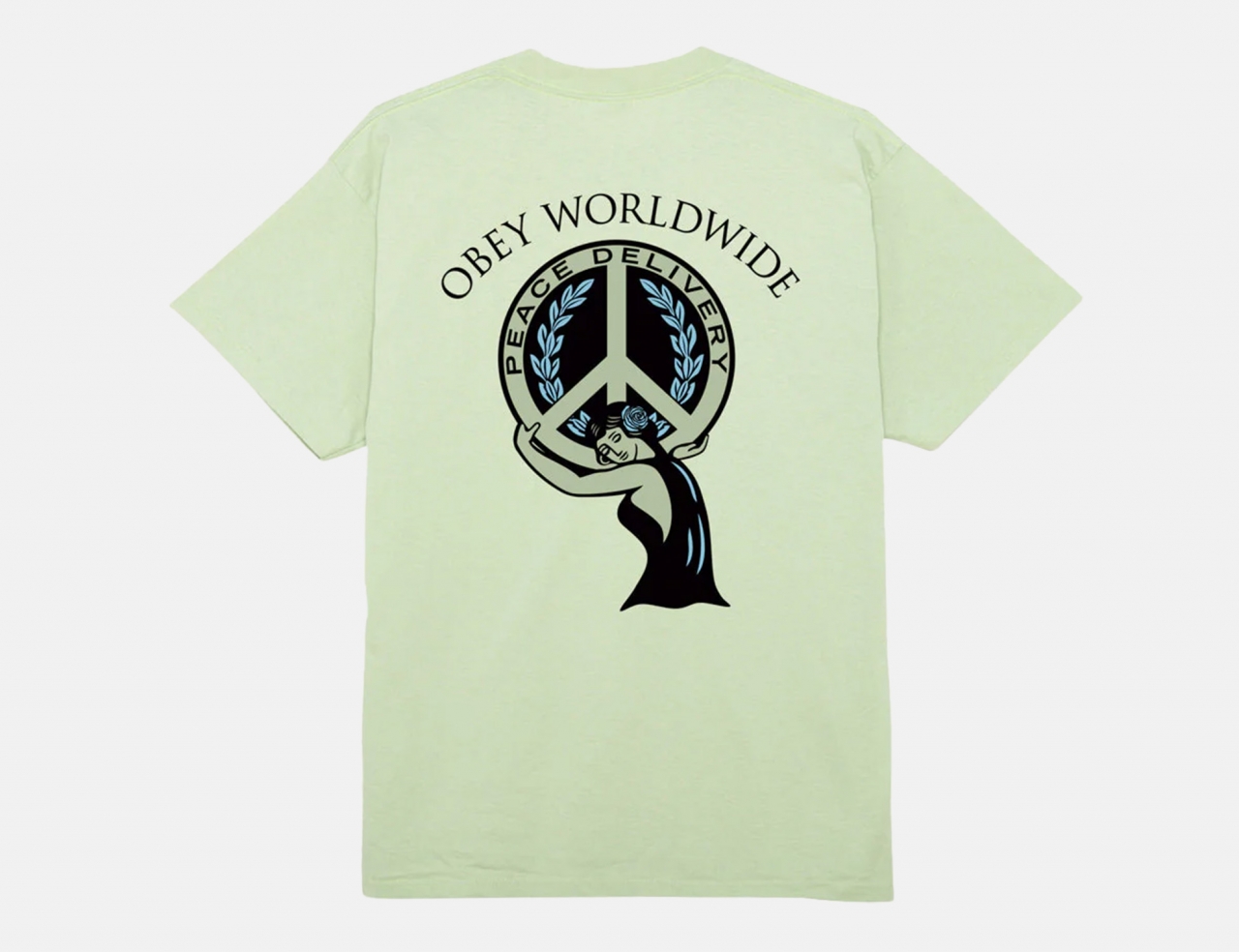 Obey Peace Delivery T-Shirt - Cucumber