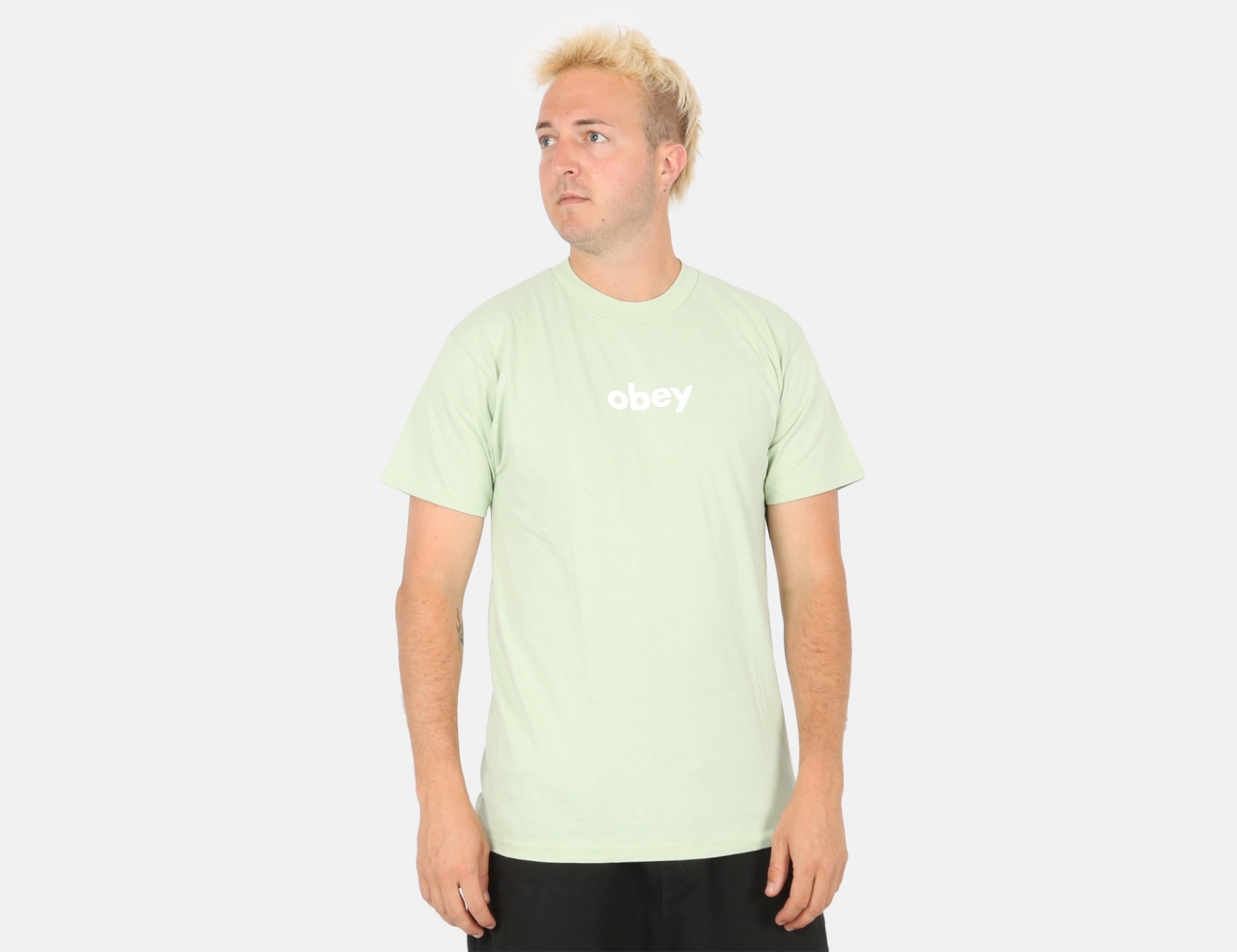 Obey Lower Case 2 T-Shirt - Cucumber