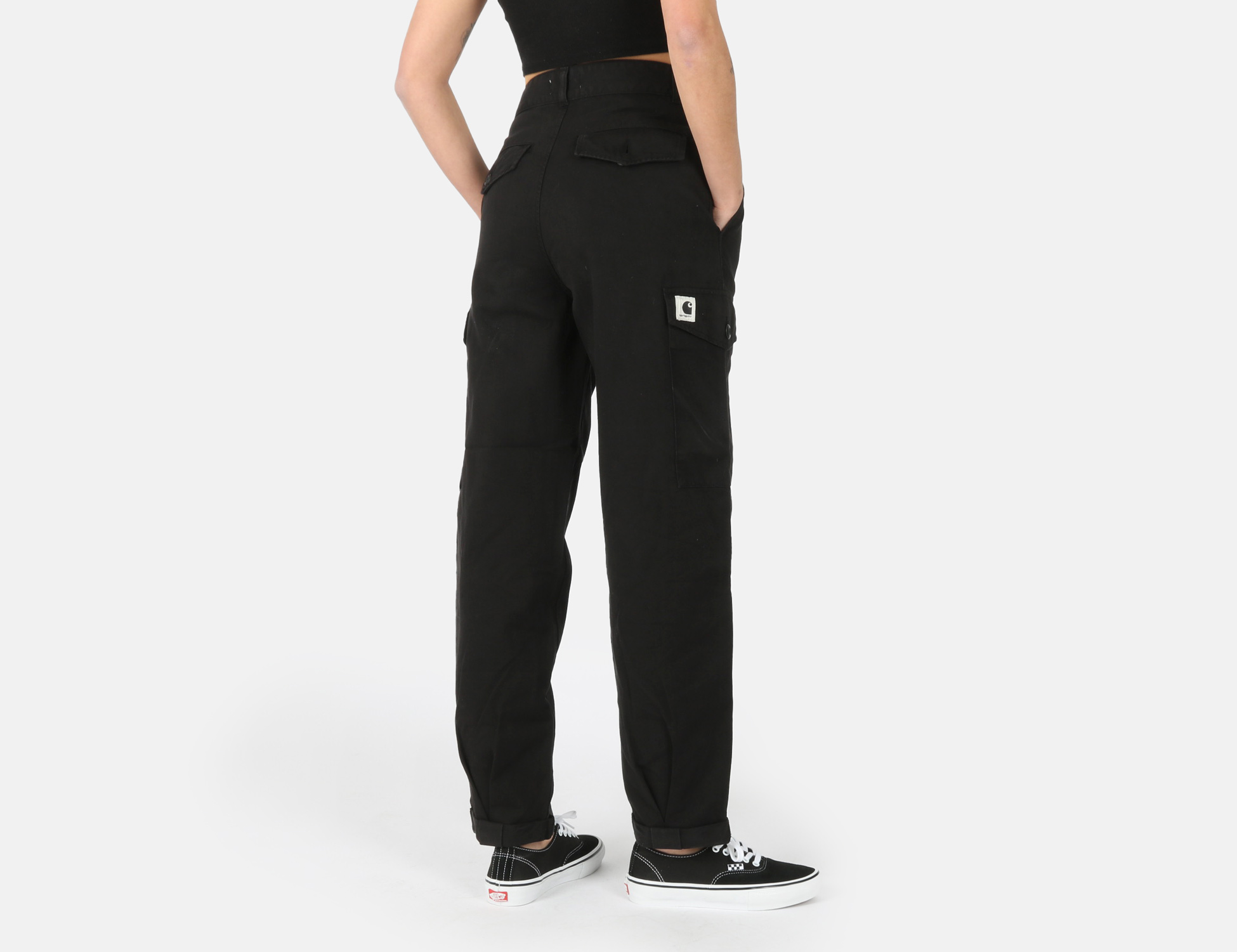 Carhartt WIP Women's Collins Pant - Black Garment Dyed