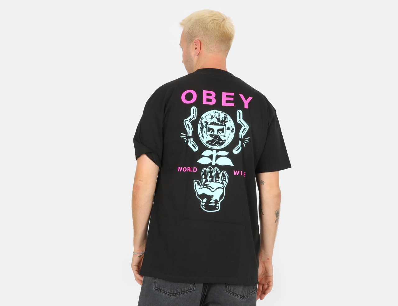 Obey Helping Hand T-Shirt - Black