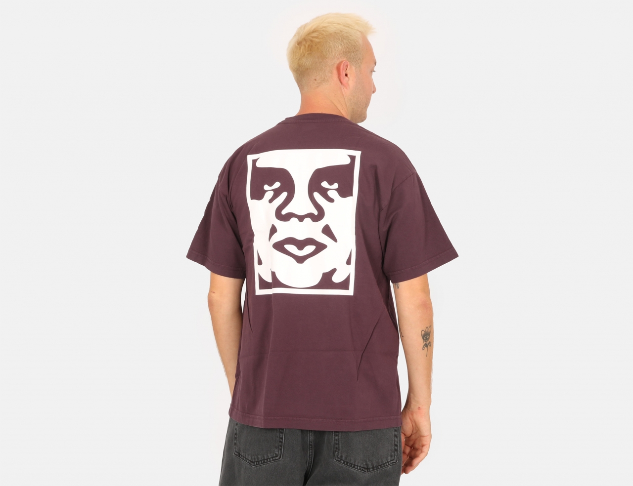 Obey Obey Bold Icon Heavywheight T-Shirt - Plum Perfect